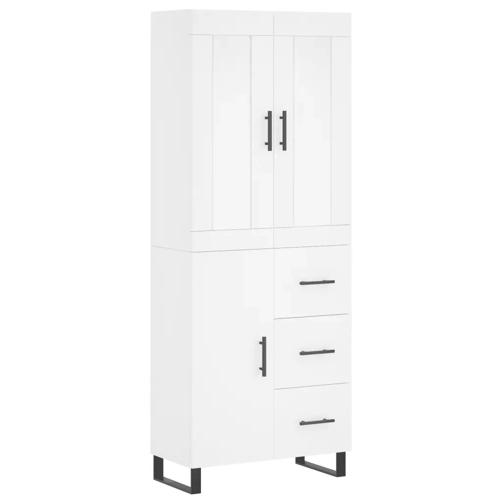 Credenza Bianca 69,5x34x180 cm in Legno Multistrato 3199833