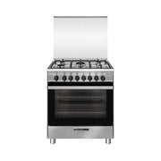 Glem Gas, Cucina a Gas Acciaio Inox, 5 Fuochi, Forno Elettrico Ventilato, SA765MI6
