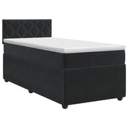 Letto box spring con materasso Nero 90 x 190 cm Velluto 3451591