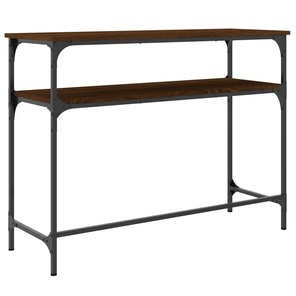Tavolo Consolle | Tavolo d'Ingresso Rovere Marrone 100x35,5x75 cm Legno Multistrato