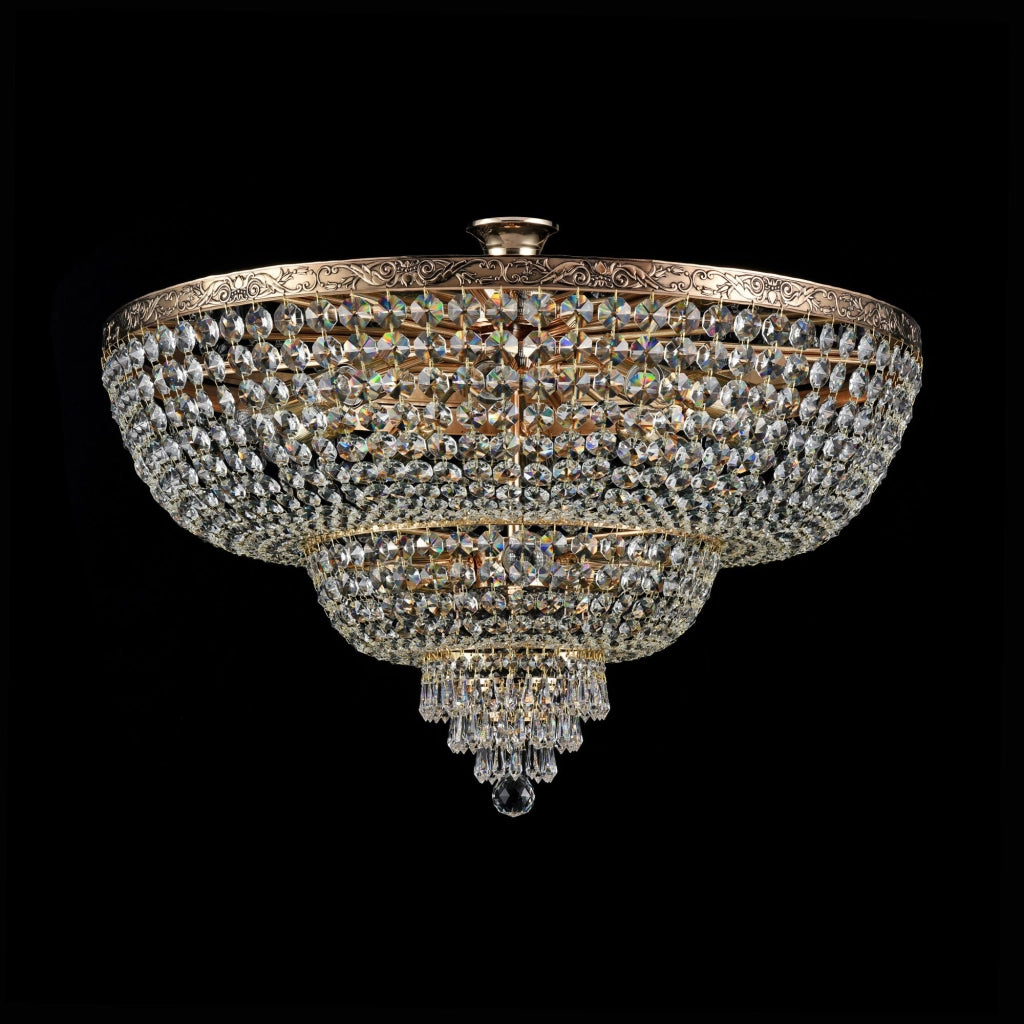 Maytoni Plafoniera contemporanea Palace 14 luci E27 oro metallo cristallo