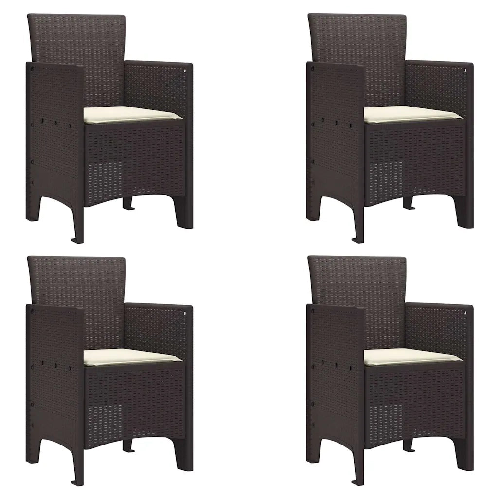 Sedia da Giardino 4 pcs Marrone 53 x 49 x 85 cm Polipropilene 847477