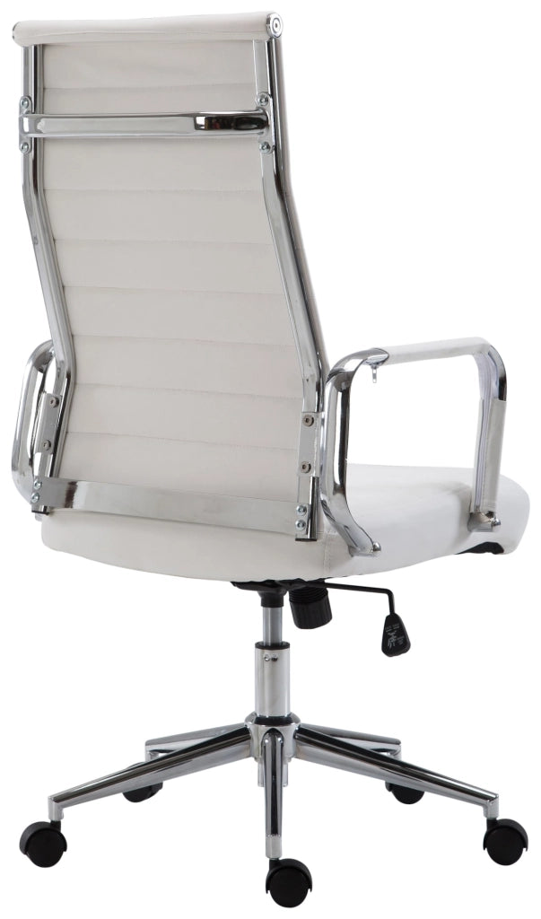Sedia ufficio Kolumbus in similpelle bianco