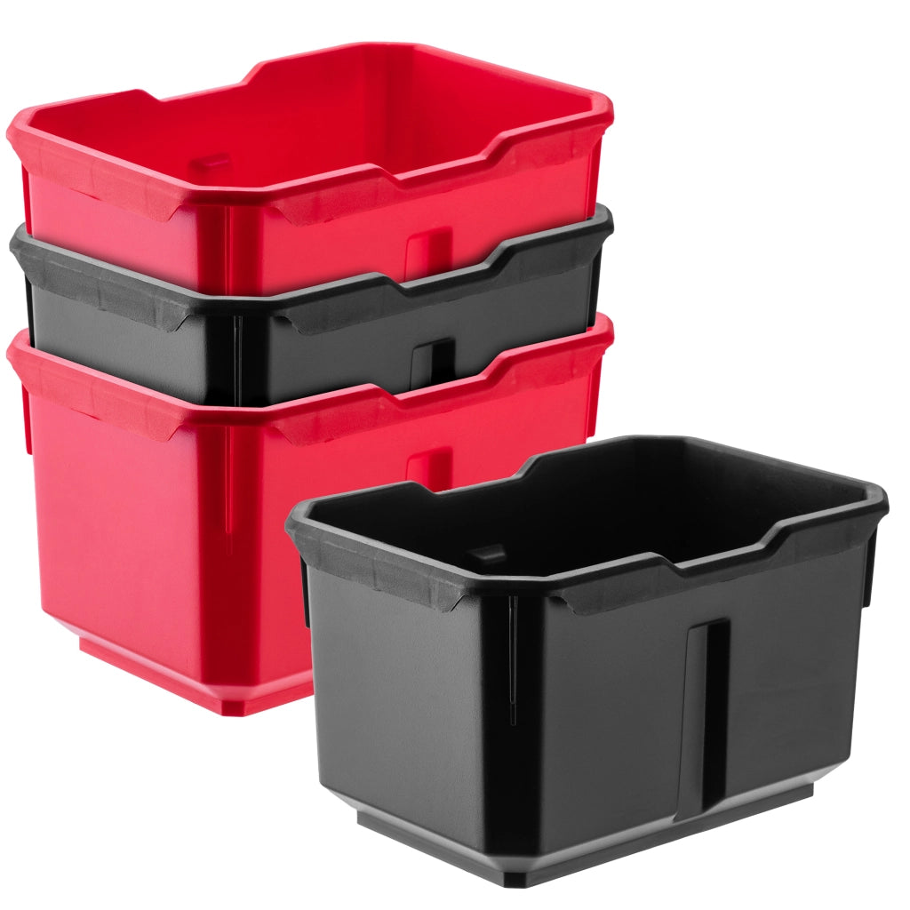 Set di 4 contenitori organizer in plastica KADAX per officina.