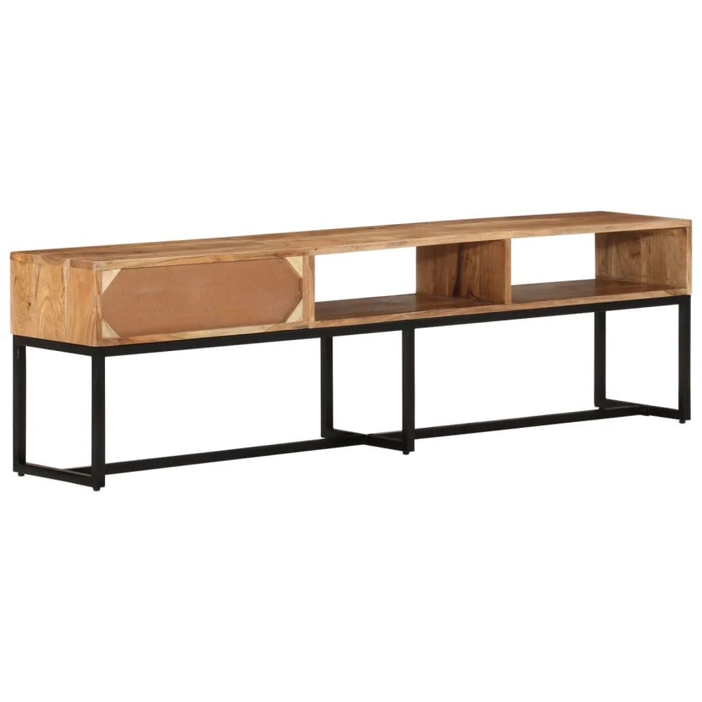 Mobile TV multimediale scaffale TV credenza mobile TV sala da pranzo soggiorno camera da letto 160 x 30 x 45 cm legno massello di acacia marrone 02_0026055