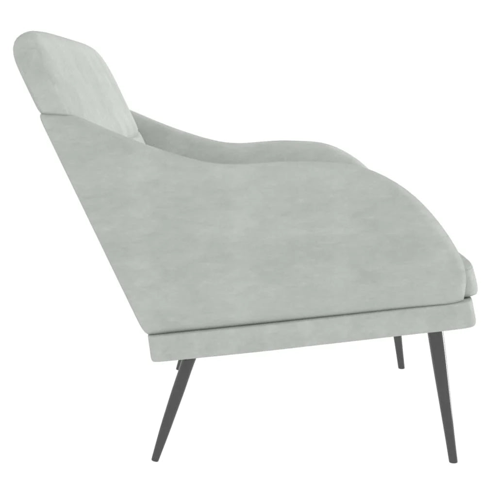 Panca/panca 110 x 76 x 80 cm velluto grigio chiaro 02_0010643