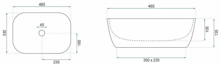 Lavabo Da Appoggio Rea Belinda White Gold Brush