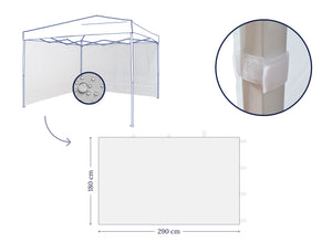 PARETI LATERALI PER GAZEBO 3X3 2 Pareti Laterali