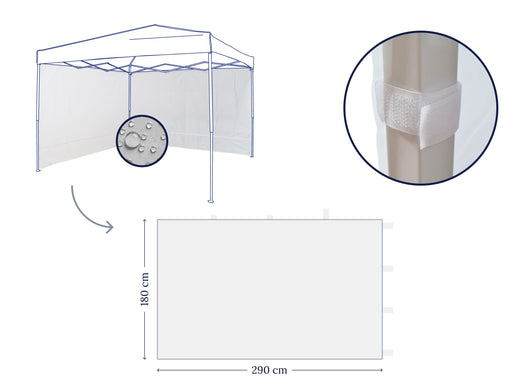 PARETI LATERALI PER GAZEBO 3X3 2 Pareti Laterali