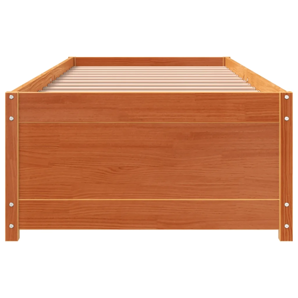 Dormeuse senza Materasso Marrone Cera 75x190 cm Legno di Pino 844480