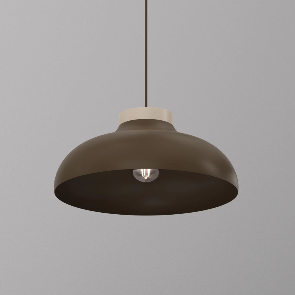 Lampada a sospensione Basca 1xE27 marrone/beige Luminex