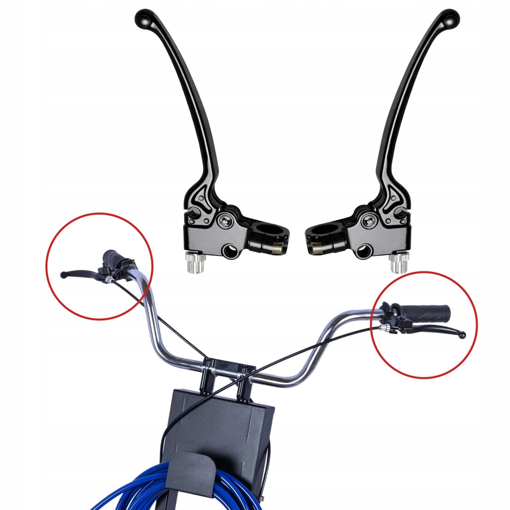 Klampe Freno Duale Zenthril – Set Leve Manubrio per Verniciatrici | Metallo Nero, Ergonomico, Montaggio Rapido