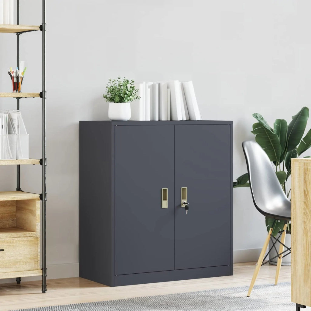 Armadio Antracite 80 x 40 x 90 cm Acciaio 891684