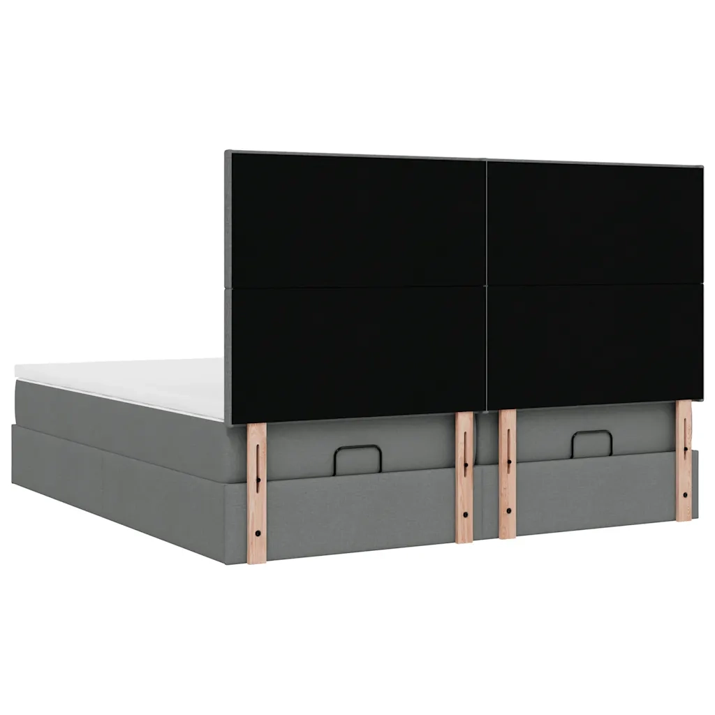 Struttura Letto Pouf con Materassi 160x200 cm in Tessuto 3314514