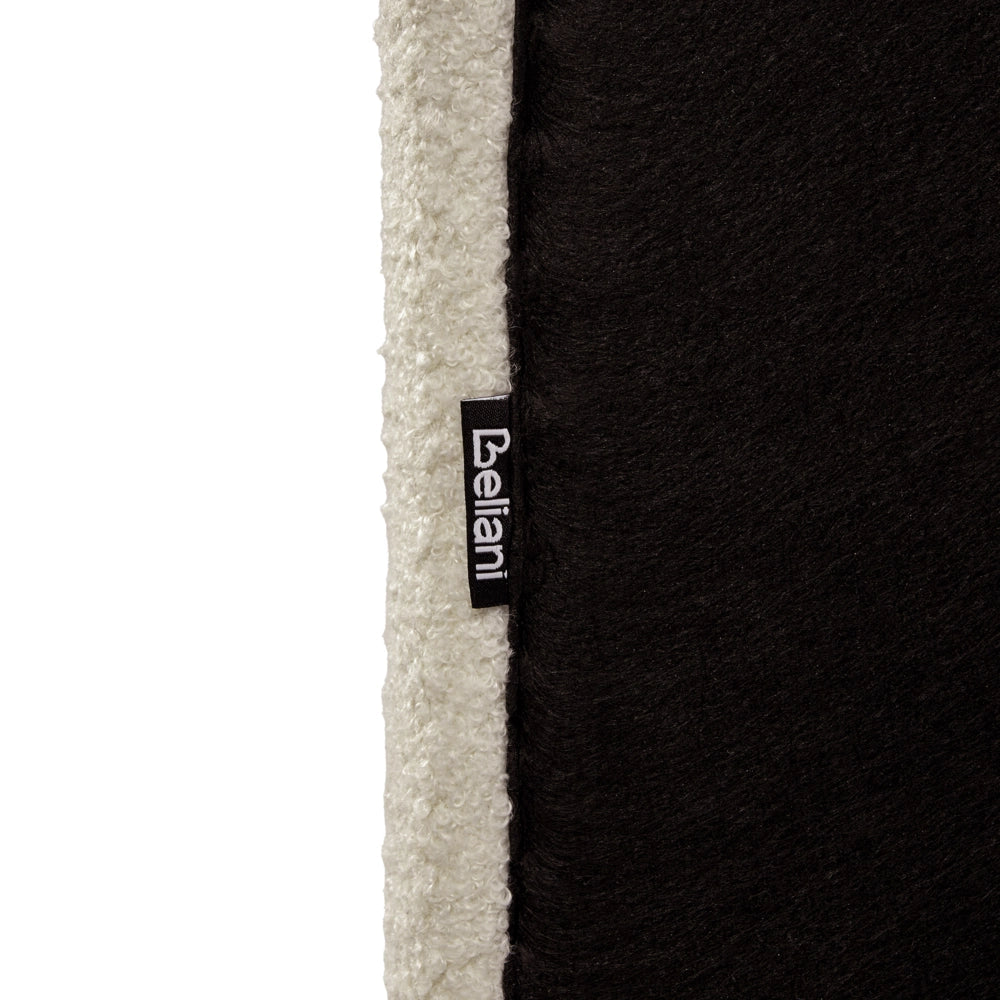 Letto in bouclé beige UE Matrimoniale 180 x 200 cm Testiera Imbottita con Gambe in metallo Design moderno
