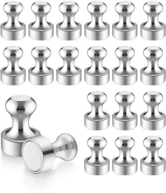 20 pezzi di spille magnetiche, forti magneti per frigorifero, spille magnetiche per lavagne bianche, magneti per frigorifero, piccoli magneti metallici per carte per uso domestico, ufficio, scuola e cucina.