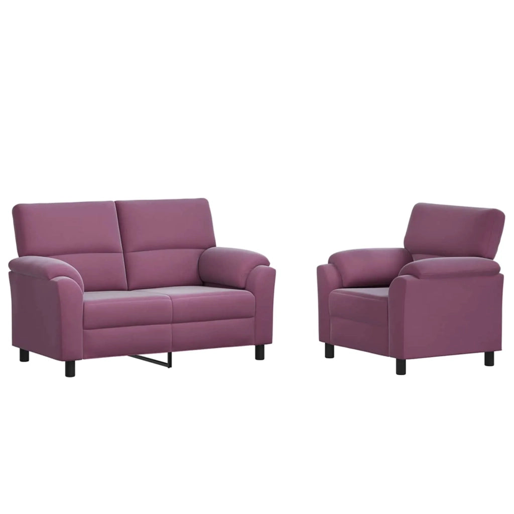 Set di divani 2 pcs Viola Velluto 3430433