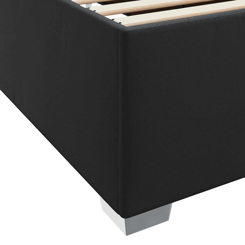 vidaXL Struttura del letto Nero 120 x 190 cm Pelle sintetica