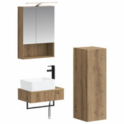Set di Armadi da Bagno 4 pcs Rovere Artigianale 3407398