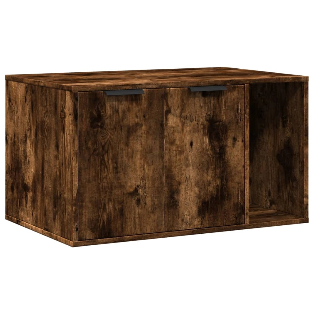 Mobiletto per lettiera per gatti in legno ingegnerizzato marrone 02_0043316