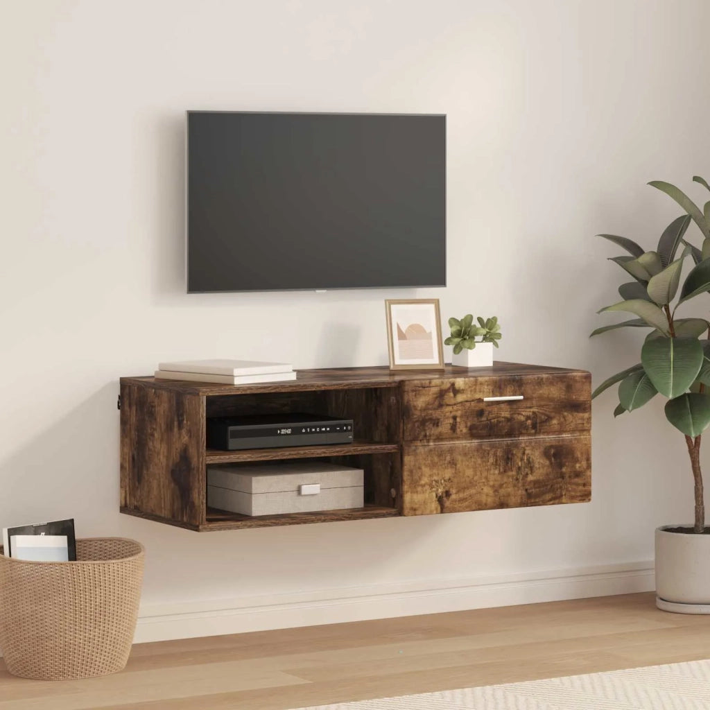 Armadio in Legno con cassetto Rovere fumé 100,5 x 39 x 30 cm