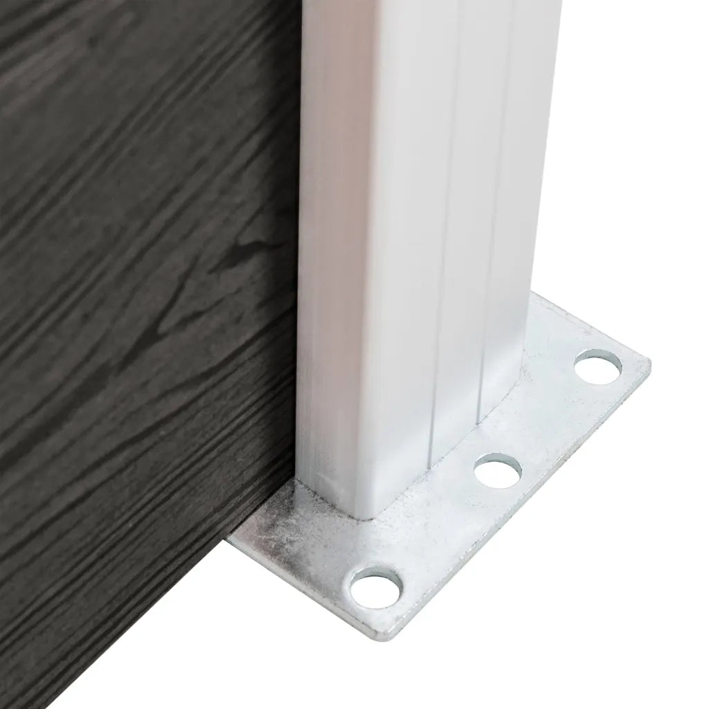 Pannello di recinzione | Recinzione da Giardino in WPC 95x(105-180) cm Grigio