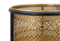 Porta Vasi Simply Ø25x50 cm in Ferro Oro e Nero