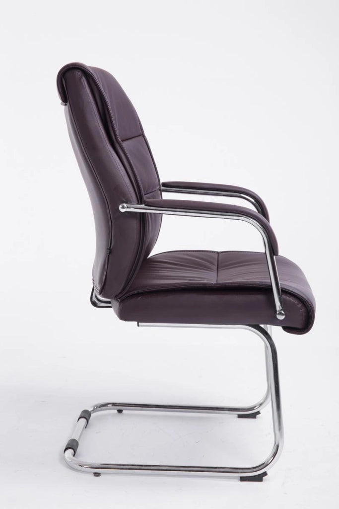 Sedia Sievert in similpelle marrone