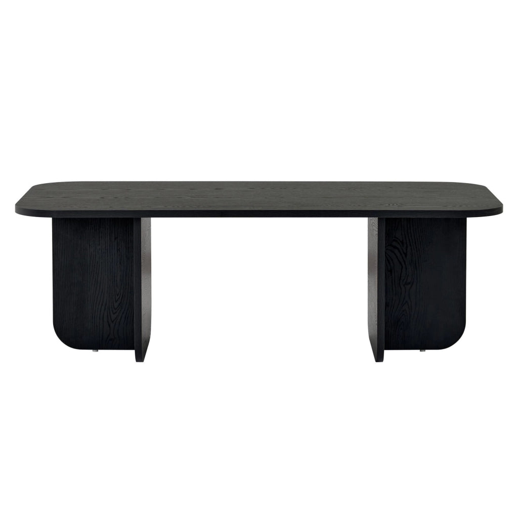 Nomeva, Tavolino da Salotto Forma Rettangolare, 120x60x41h cm Nero Frassinato