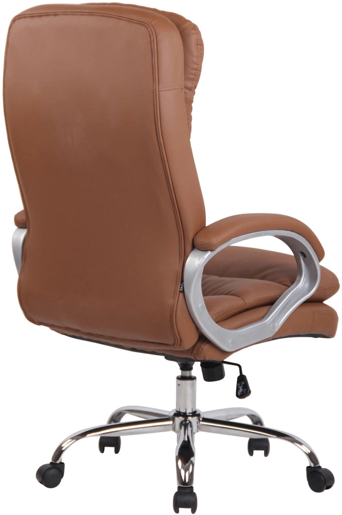 Sedia ufficio XXL Vancouver in similpelle marrone chiaro
