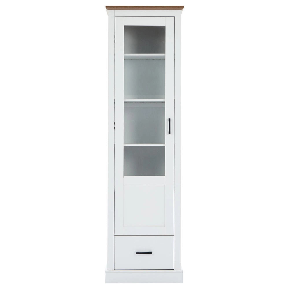 Armadio di presentazione LED - Xylo - 178 cm - Bianco opaco - 5 scompartimenti, telecomando 16 colori, porta USB