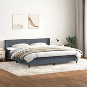 vidaXL Giroletto a Molle con Materasso Grigio Scuro 180x210 cm Velluto