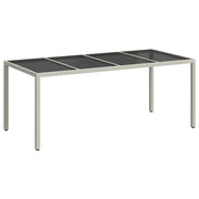 Tavolo da Giardino | Tavolino da esterno Bianco 190 x 90 x 75 cm polyrattan