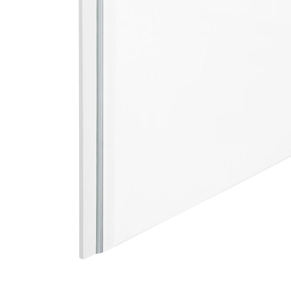 Box Doccia Vetro Temperato Argento Cornice Alluminio Anta Singola Quadrata 90 x 90 x 185 cm