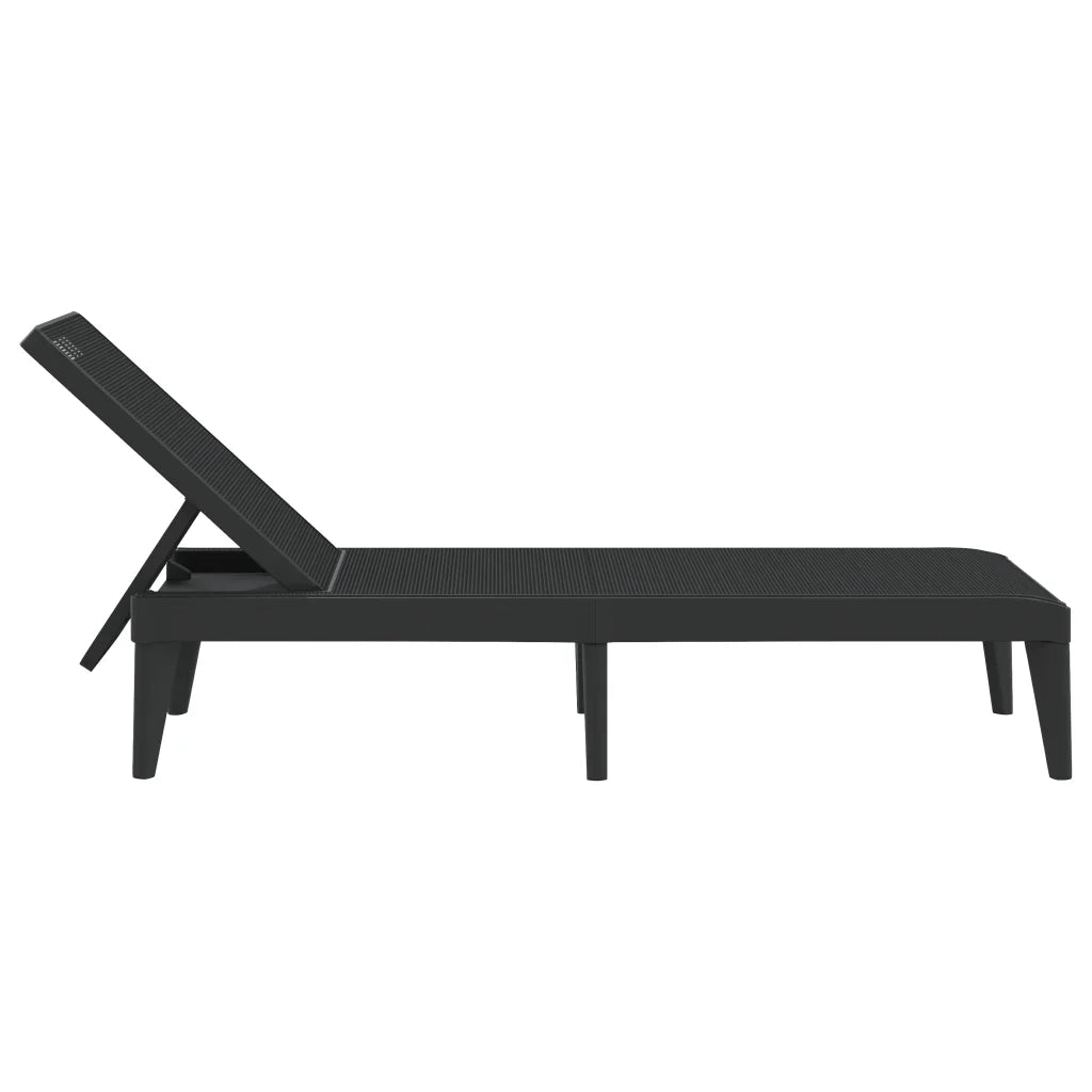 Sdraio da giardino | Lettino Antracite 186x60x29 cm in PP