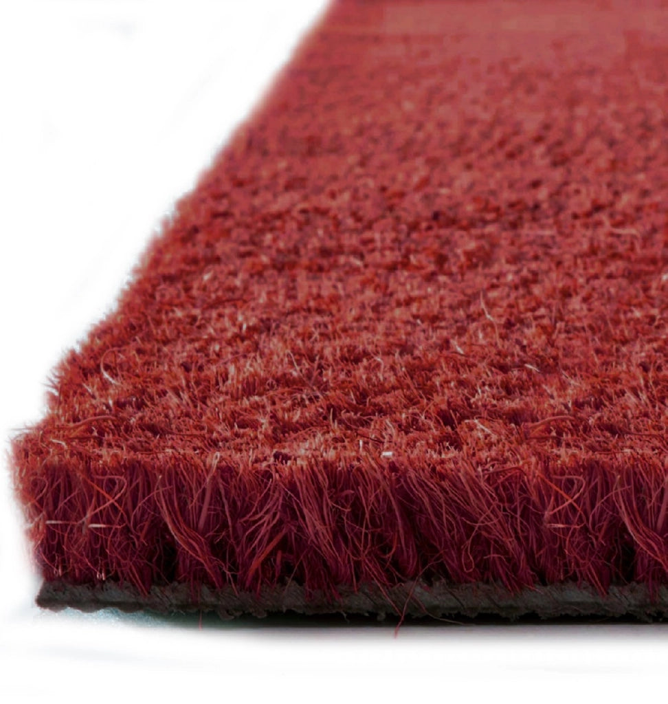 Zerbino Cocco Naturale Colorato Antiscivolo Su Misura Tappeto Ingresso Entrata 80x100 cm Bordeaux