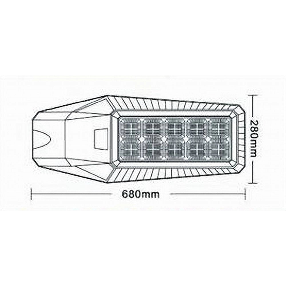 Trade Shop - Lampione Stradale Faro Led Faretto Solare Per Esterno Luce Fredda Sl-606-250-6500k -