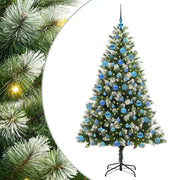 Albero di Natale | Decorazioni natalizie artificiale a cerniera con neve fioccata