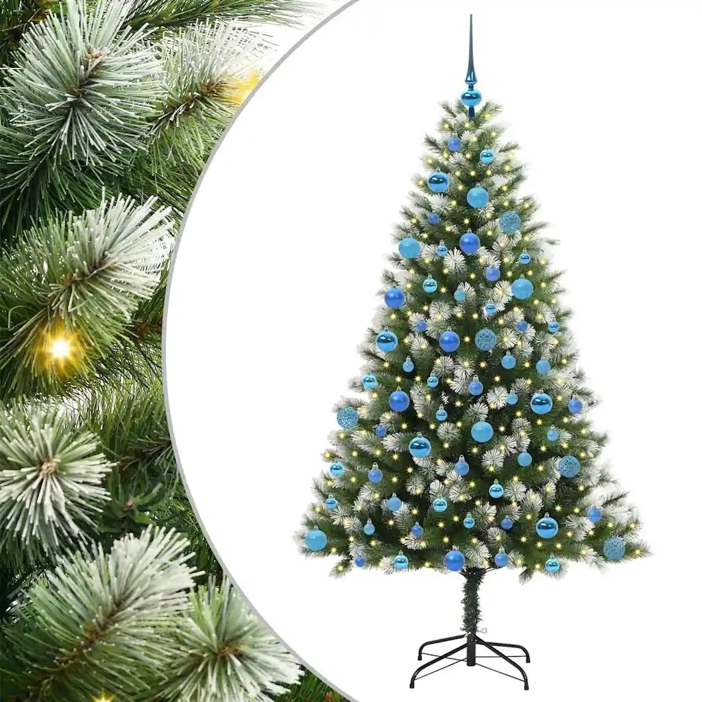 Albero di Natale | Decorazioni natalizie artificiale a cerniera con neve fioccata