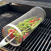 Cassa BBQ resistente al calore in acciaio inossidabile - rotonda - alta resistenza - per feste di giardino - 30cm - 13.5L