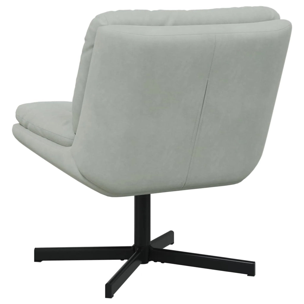 Poltrona Relax con Base-Poltroncina Girevole Grigio chiaro 63 x 75 x 76 cm