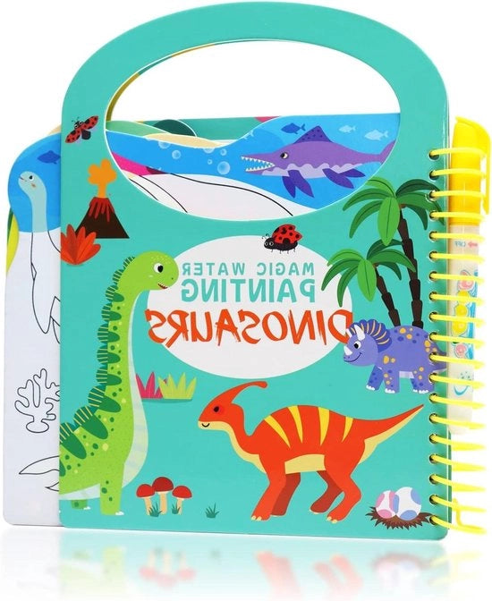 Libro di colore acqua magico per bambini - libri di colore acqua riciclabili con pennarelli magici - giocattoli per bambini in viaggio con l'aereo