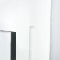 Copritermosifone in Legno Bianco per Caloriferi e Radiatori, con Doghe Verticali e Piano d'Appoggio, 78x19x81cm