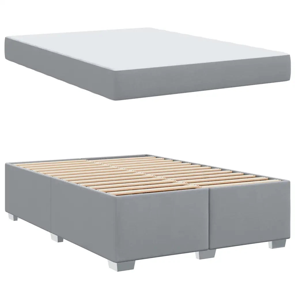 Struttura del letto Grigio chiaro 140 x 200 cm Tessuto