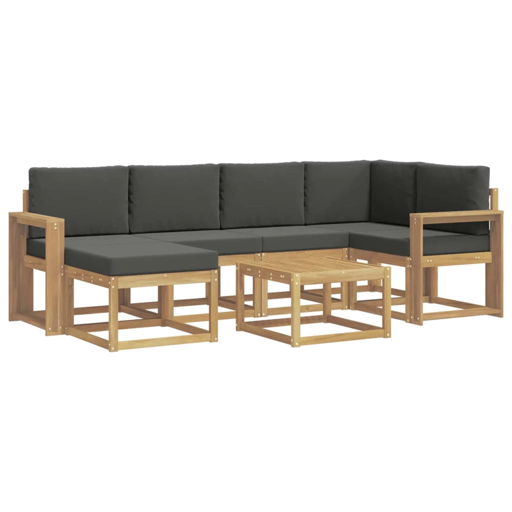 Set di divani da esterno 7 pz Bianco e Antracite 3387916