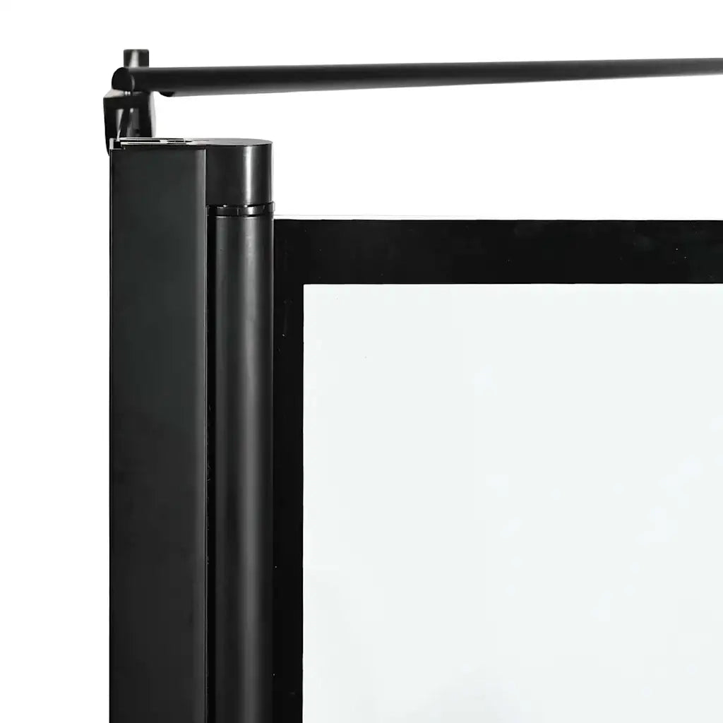 Schermo per Bagno e Doccia Nero e trasparente 100 x 68 x 128 cm CFW9309202