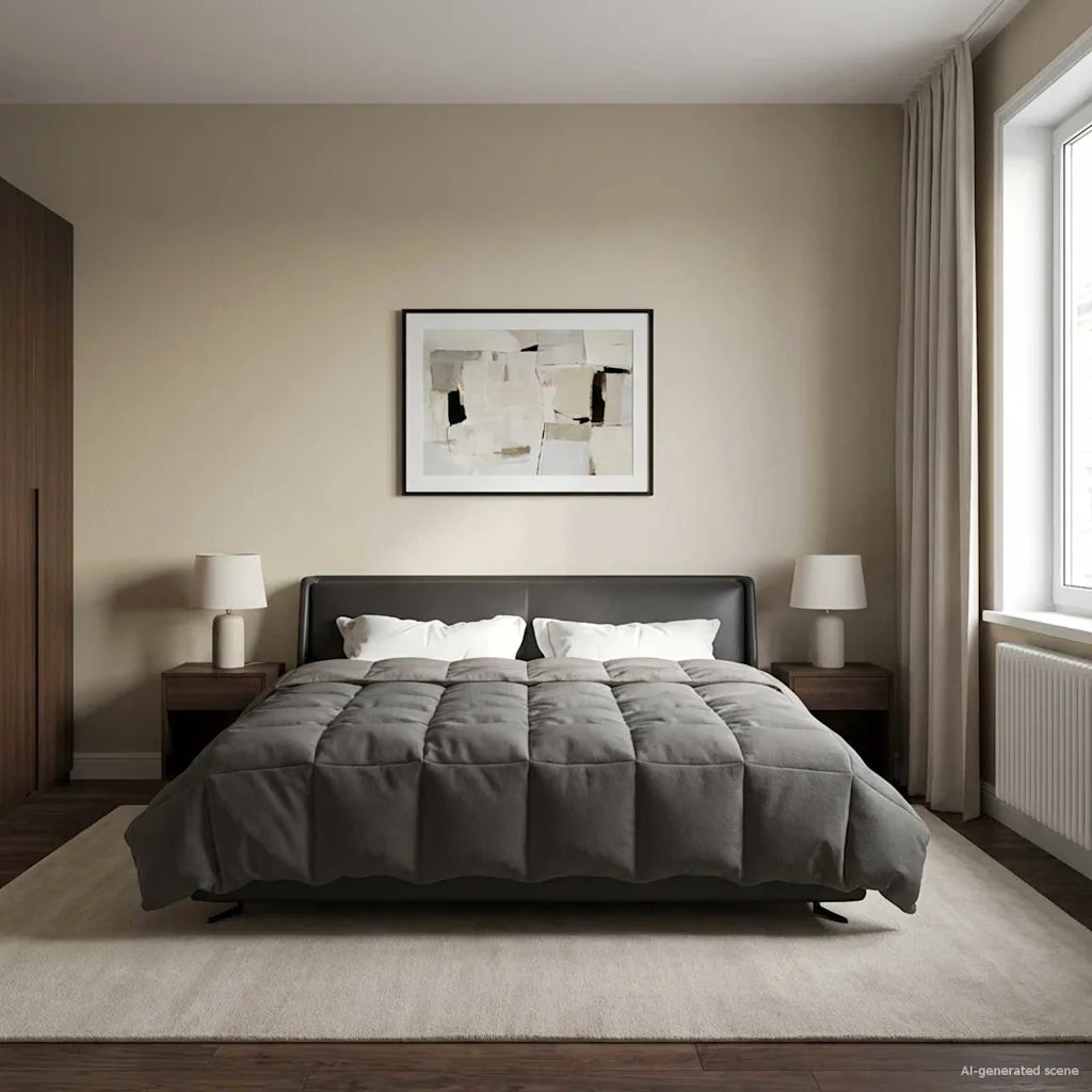 Duvet Invernale Grigio chiaro 220 x 240 cm Microfibra 42026094