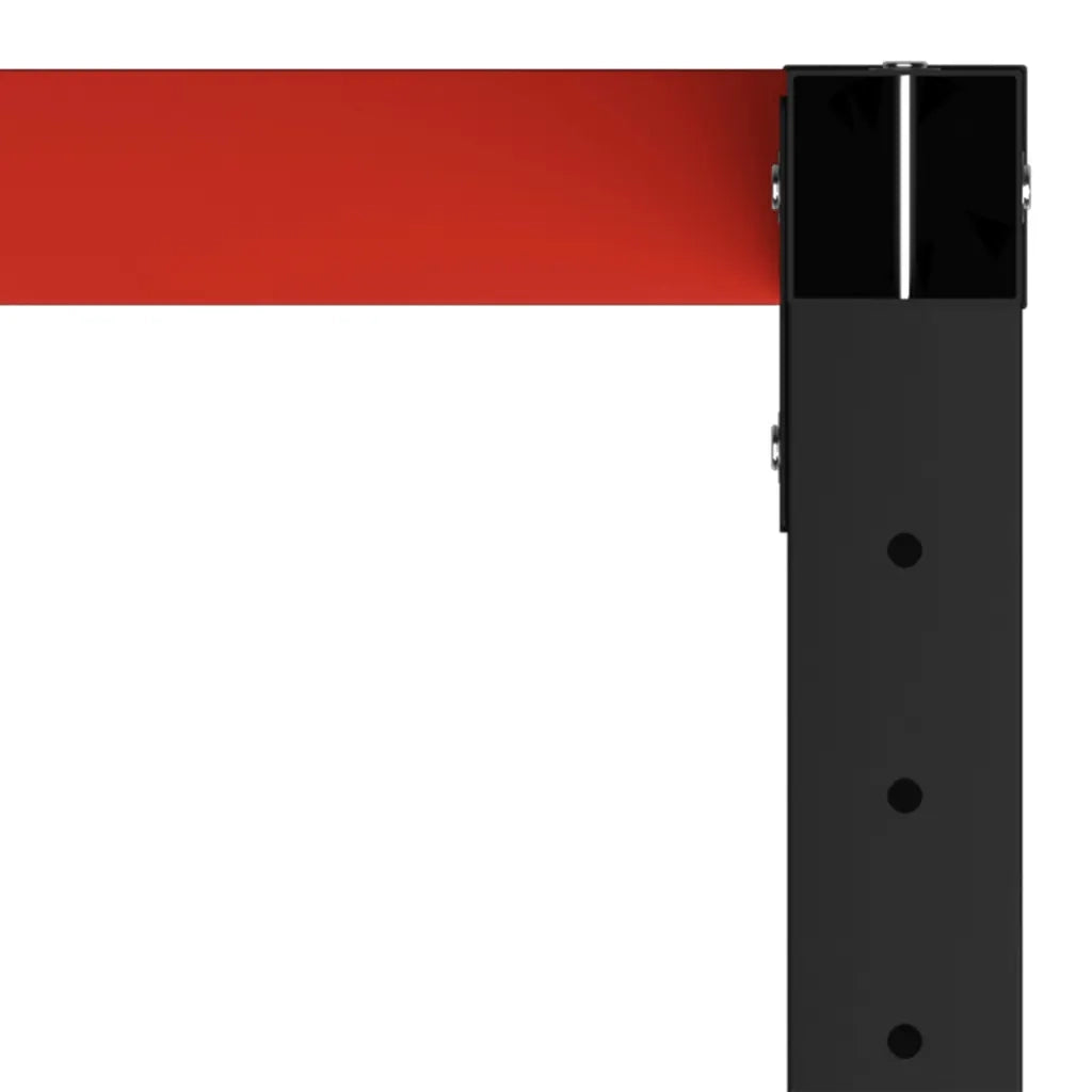 Telaio per Banco da Lavoro in Metallo 80x57x79 cm Nero e Rosso CFW7357902