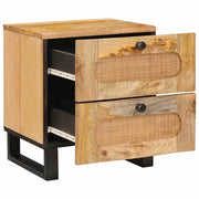 Comodino | Armadio da Notte | Mobiletto da notte con cassetto Naturale 40 x 33 x 46 cm