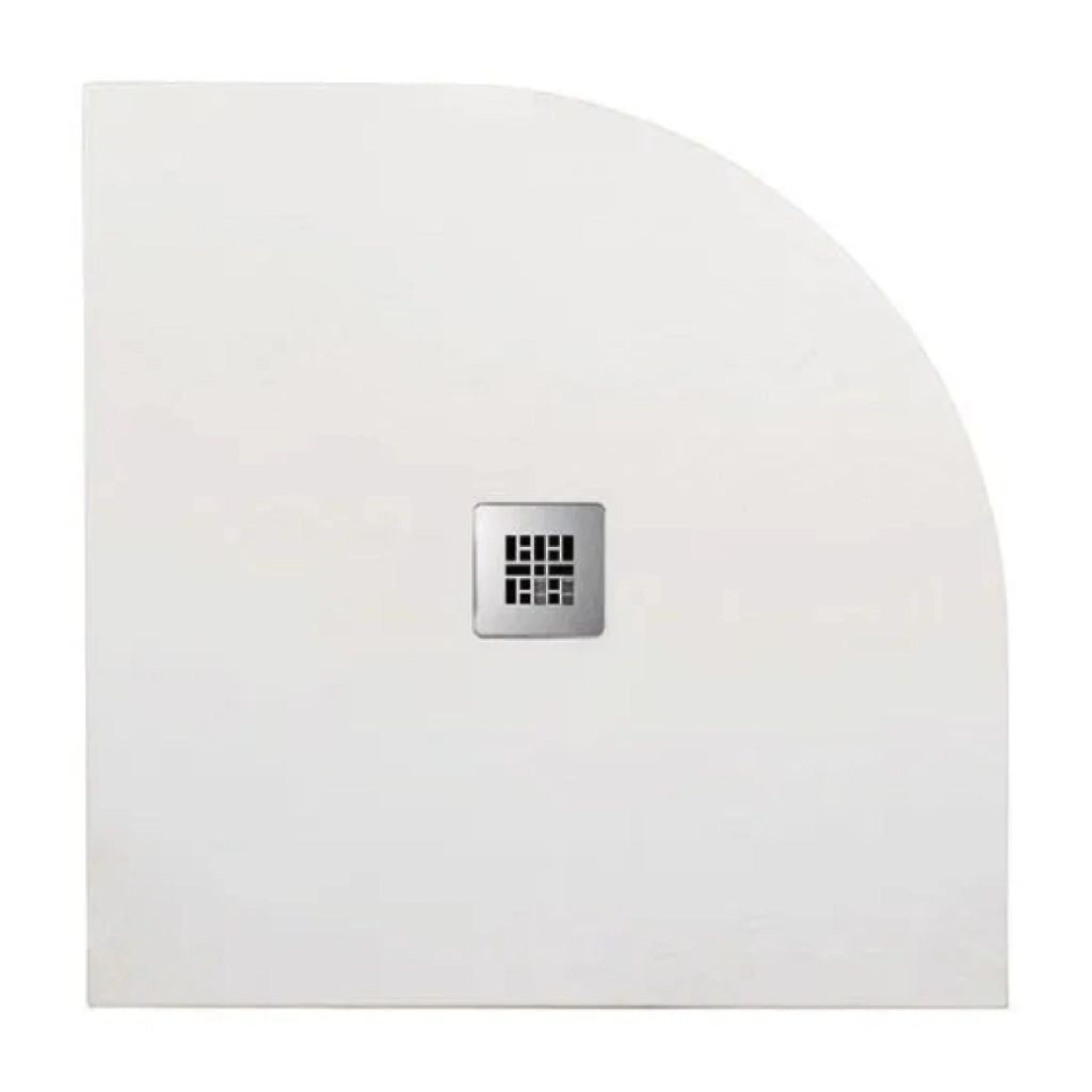 PIATTO DOCCIA SEMICIRCOLARE IN MARMORESINA BIANCO MODELLO STONE FREE H2,8 - CM 90X90  - BAR